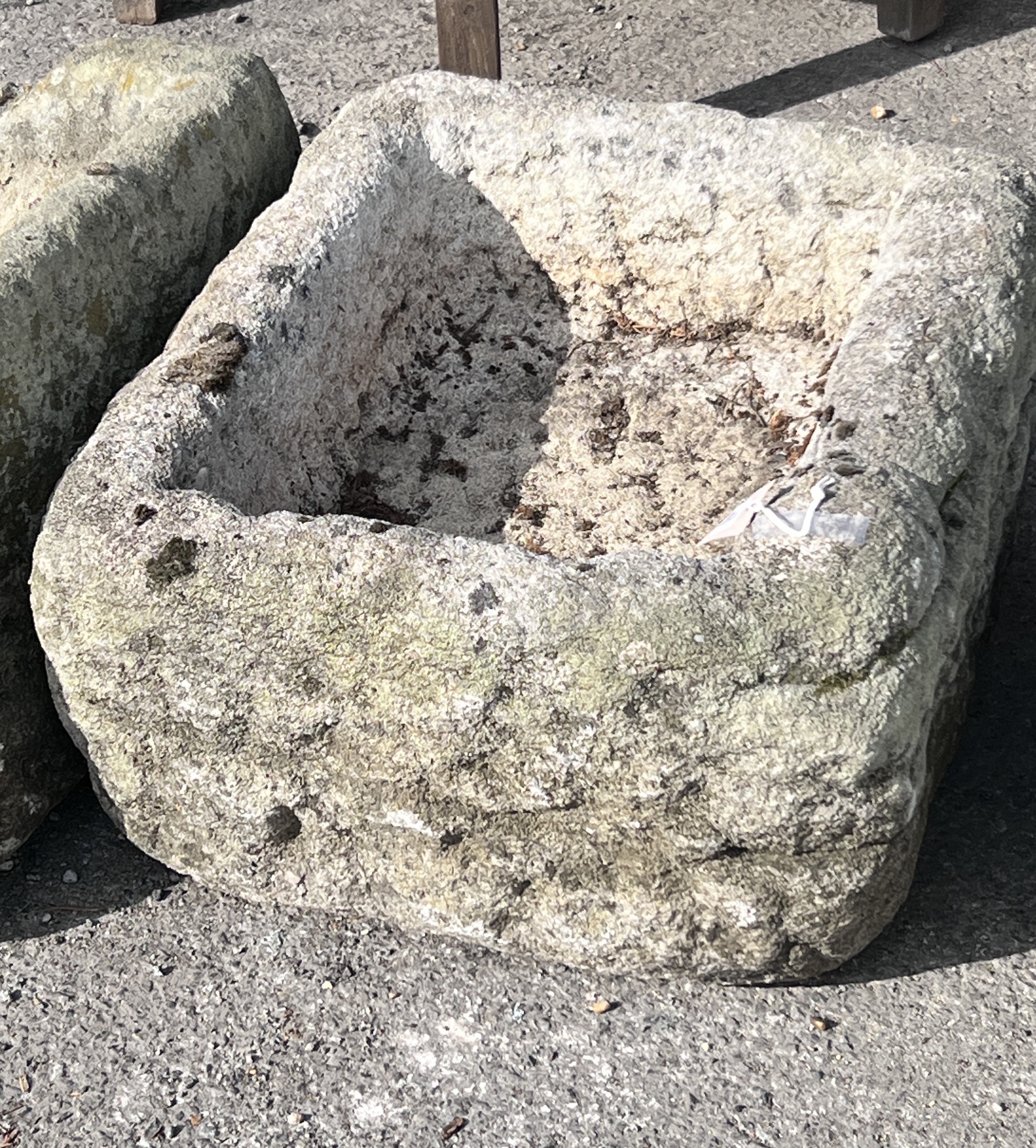 A Cornish granite trough, length 52cm, height 46cm